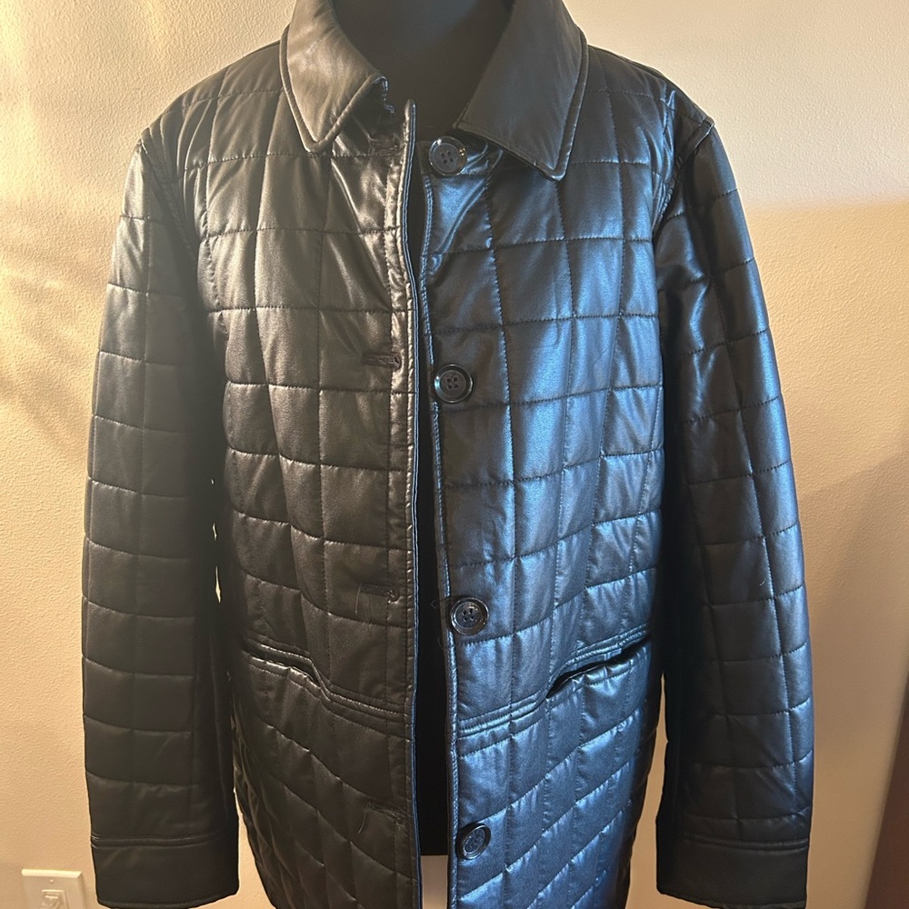 Woman’s pleather jacket, never worn.